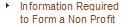 Information Required to From a Non Profit
